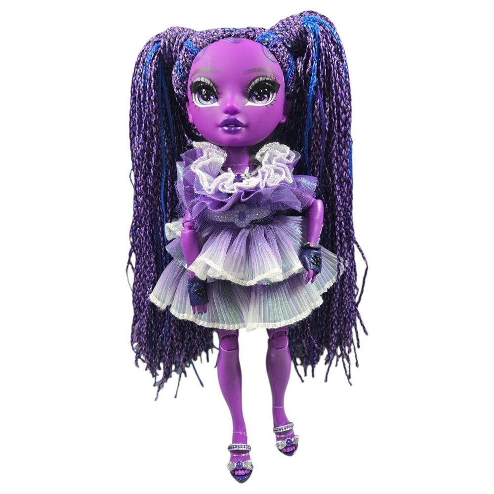 Shadow High Monique Verbena Doll Purple Braids Dress Shoes Rainbow High MGA